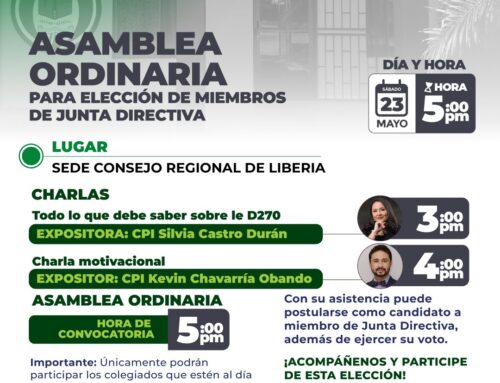 Convocatoria Asamblea Ordinaria Consejo Regional Liberia
